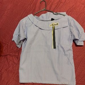 COPY - Women striped off shoulder tee